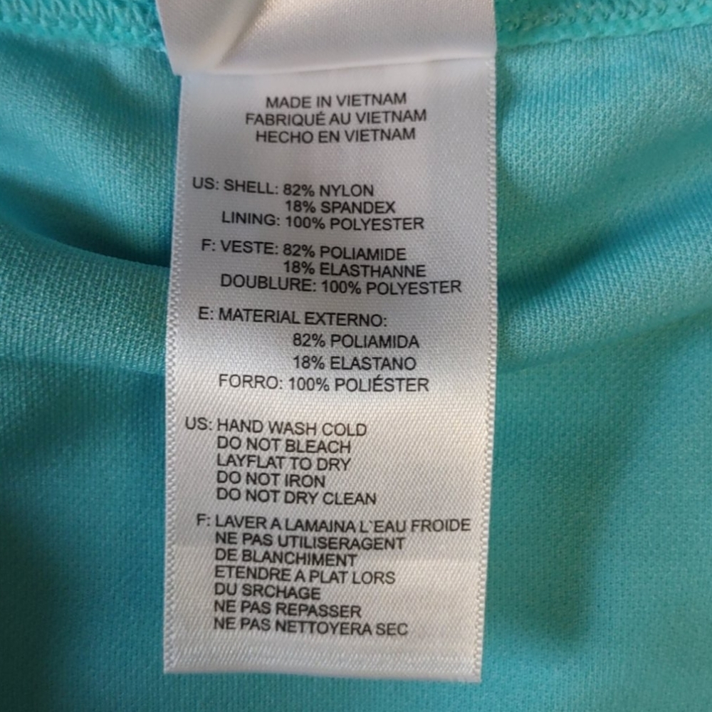 Adidas HIgh Waist Hipster Bikini Bottom Aqua 1X - Picture 11 of 12